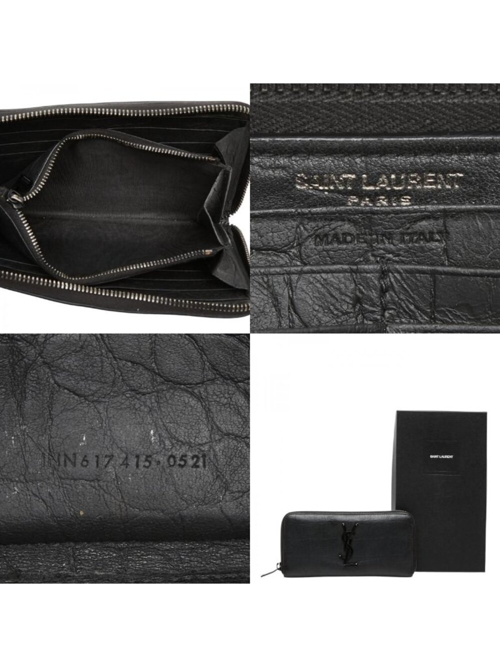 Saint Laurent YSL Logo Croco Wallet - Picture 10 of 10